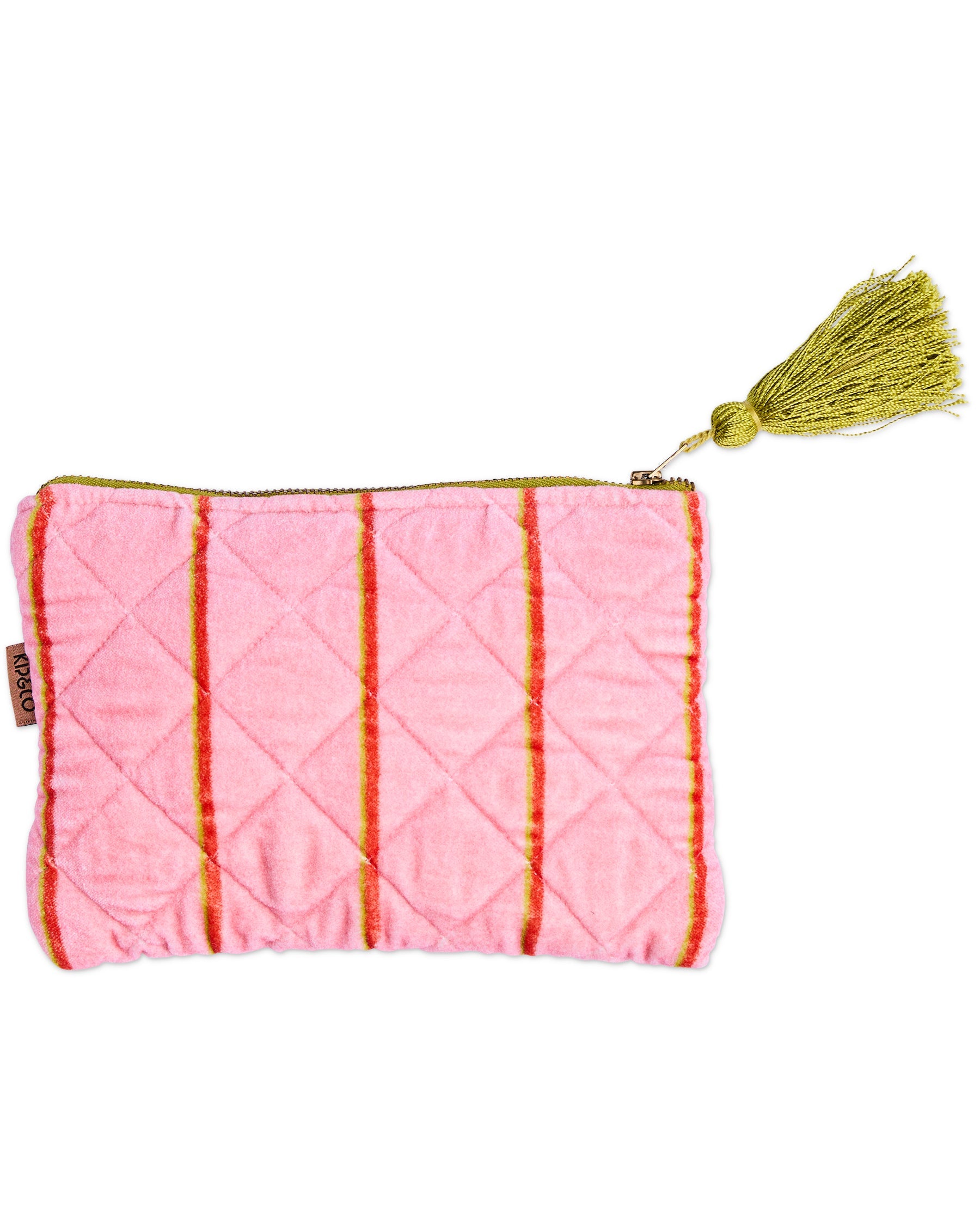 Wategos Soiree Stripe Velvet Cosmetics Purse by Kip & Co