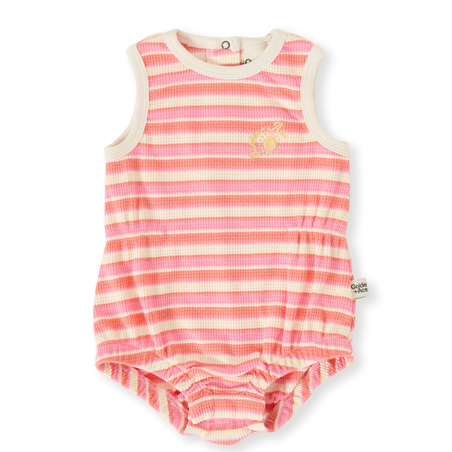 watermelon stripe bubble romper goldie and ace