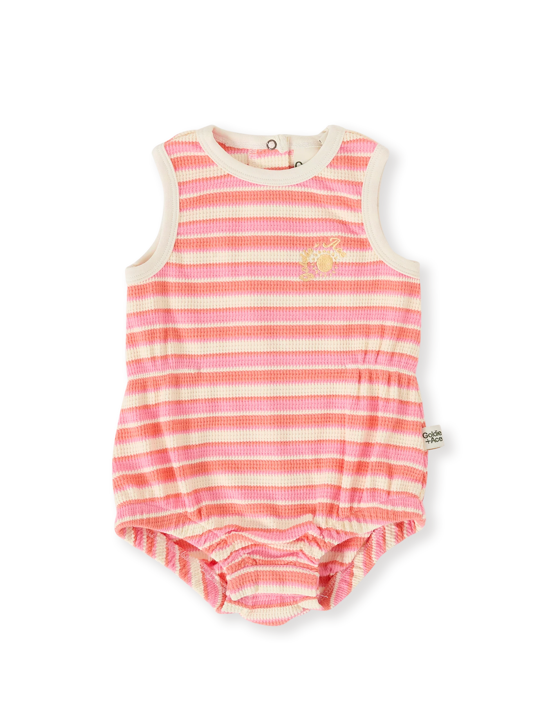 watermelon stripe bubble romper goldie and ace