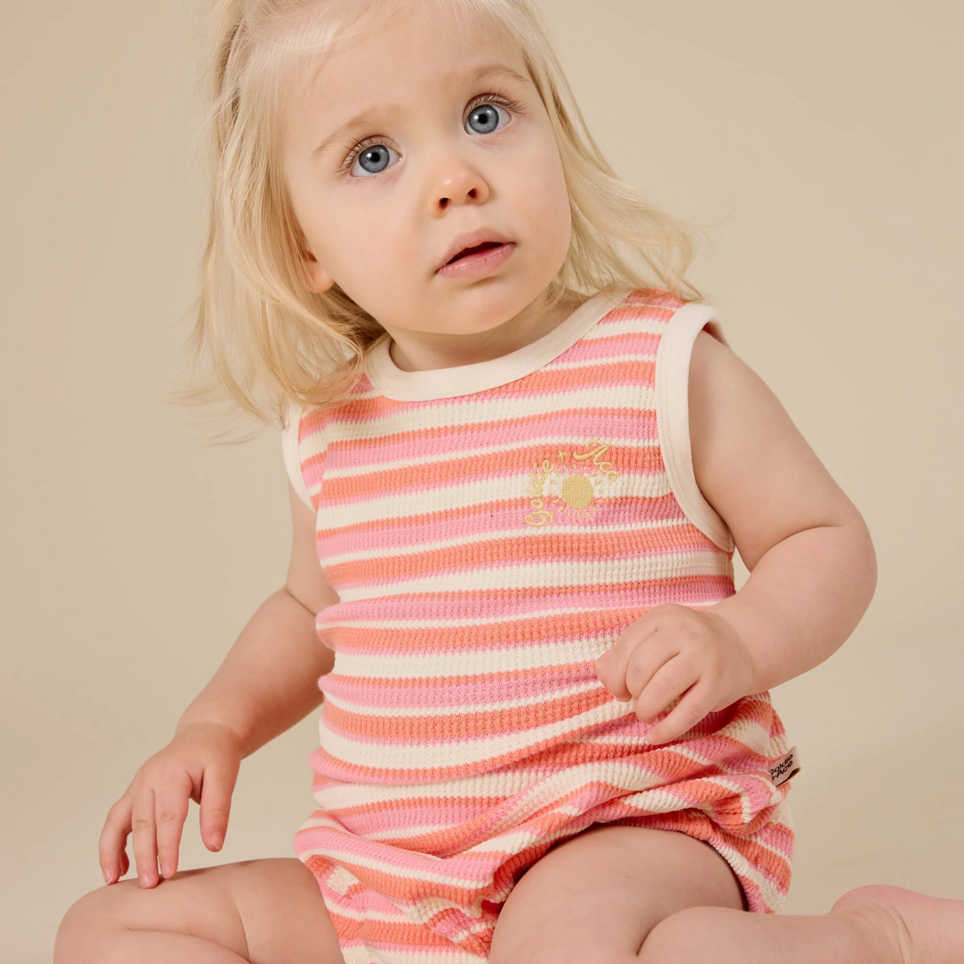 watermelon stripe bubble romper goldie and ace