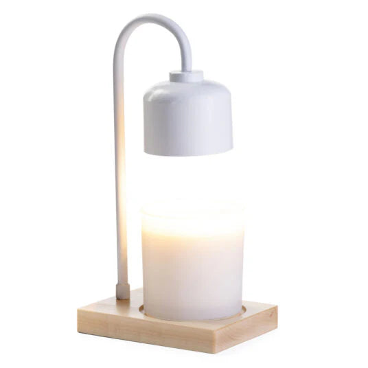 White and wood arched lamp candle warmer Australia