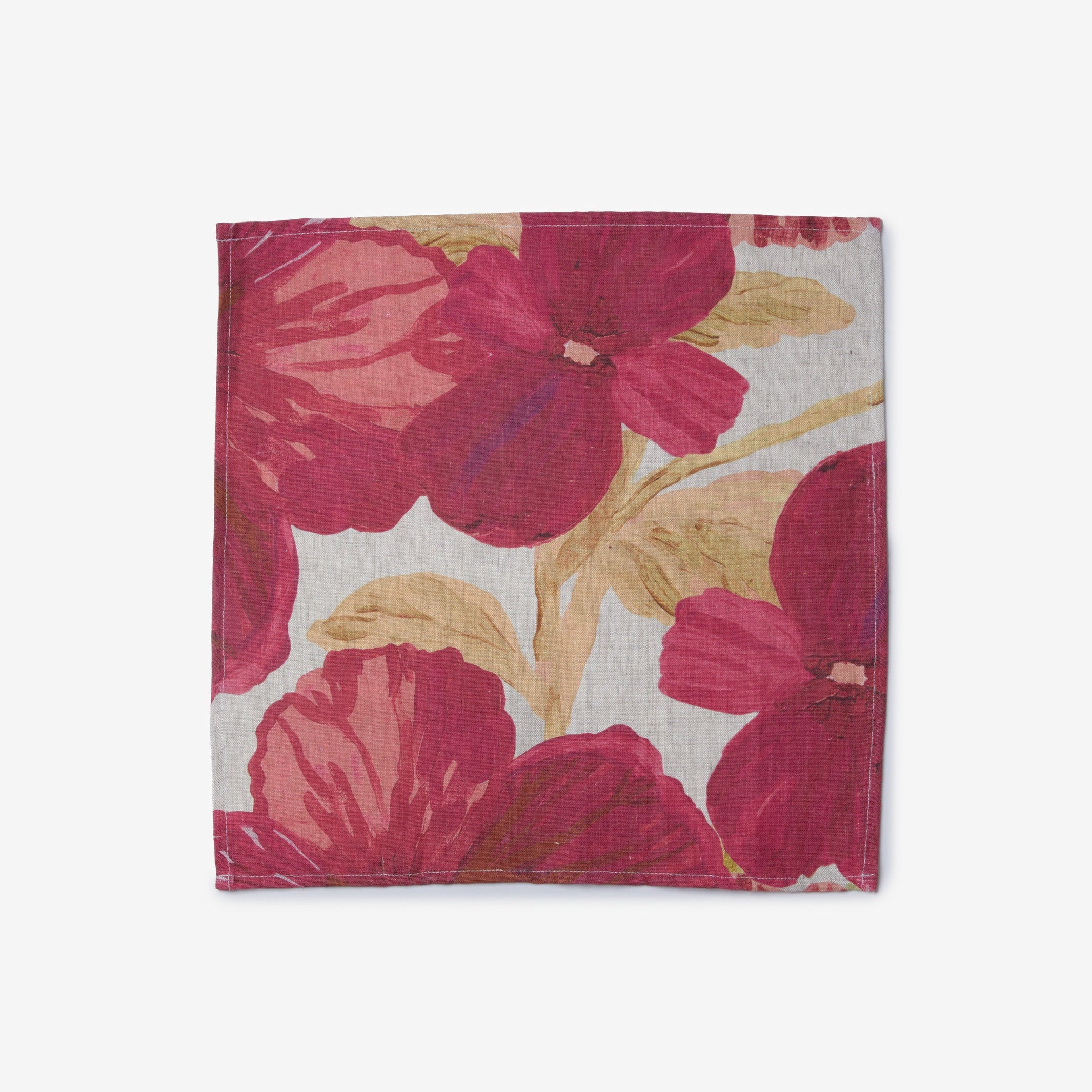 Wild Pansy Pink Napkins - Set Of 4 by Bonnie & Neil