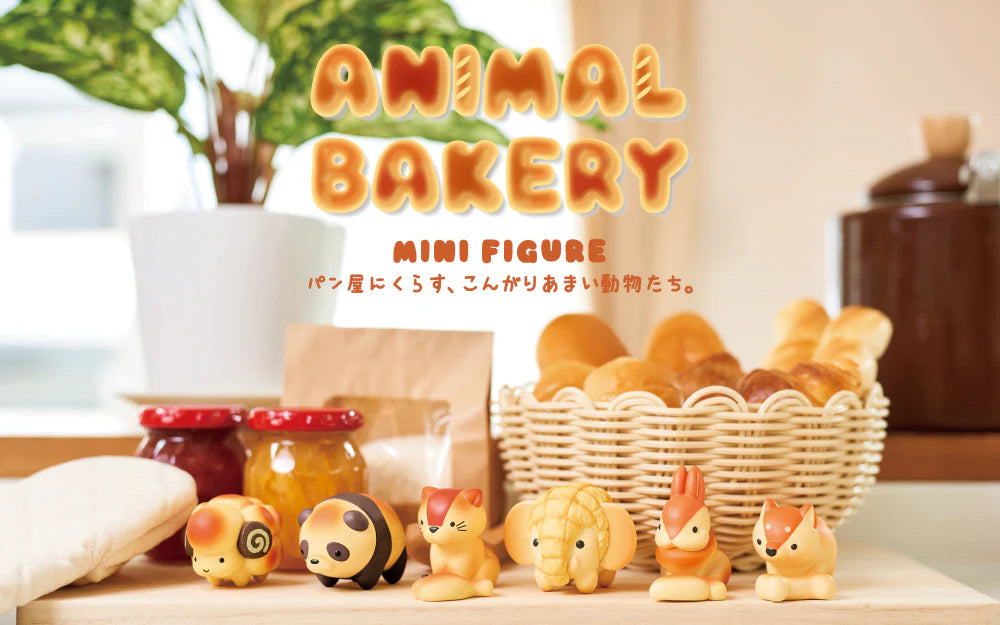 6 Animal Bakery minifigures featuring sheep, panda, cat, elephant, rabbit and dog.