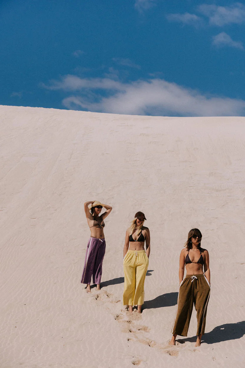 models wearing Atmosea terry pants