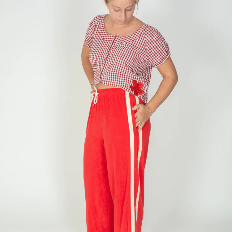 red terry pants by Atmosea