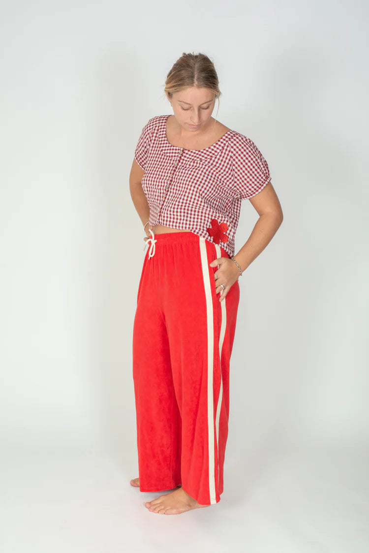 red terry pants by Atmosea