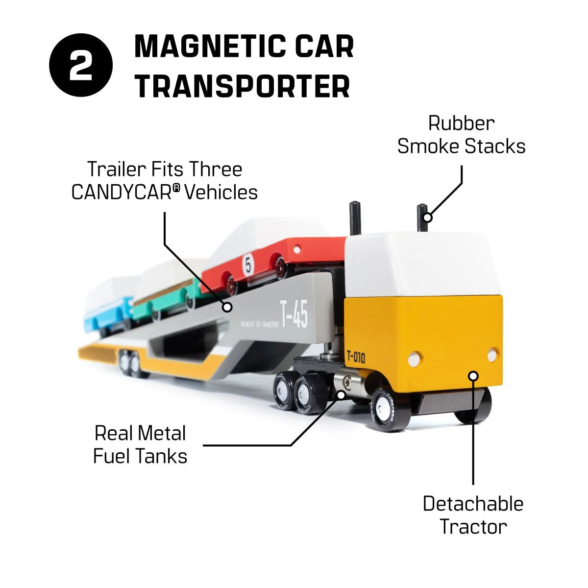 Candy Lab Car Transporter wooden toy car