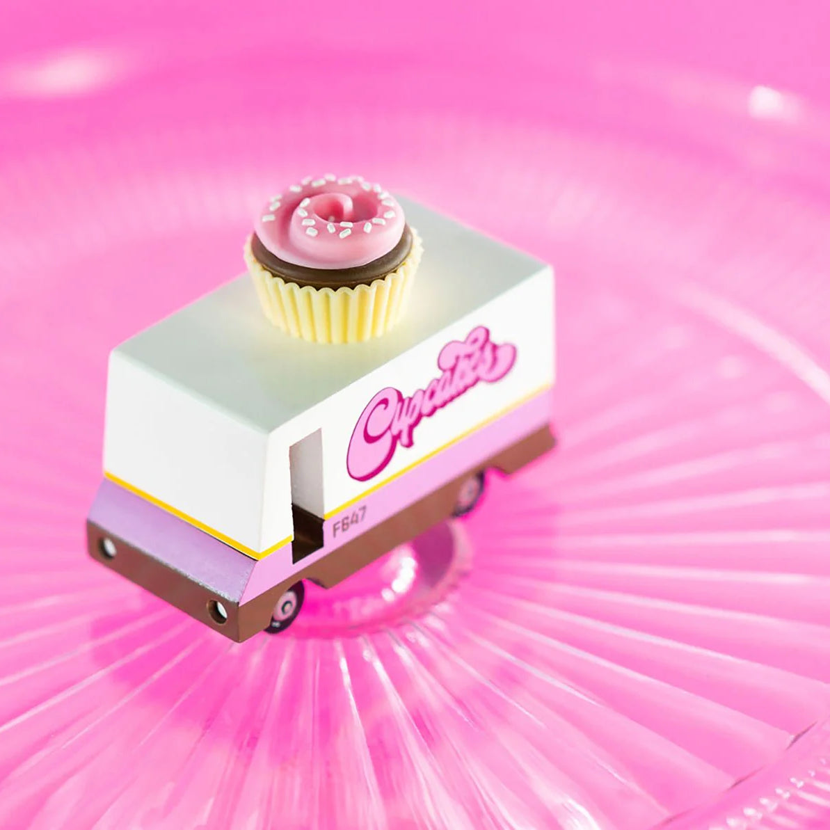 Candylab Cupcake Van wooden toy car