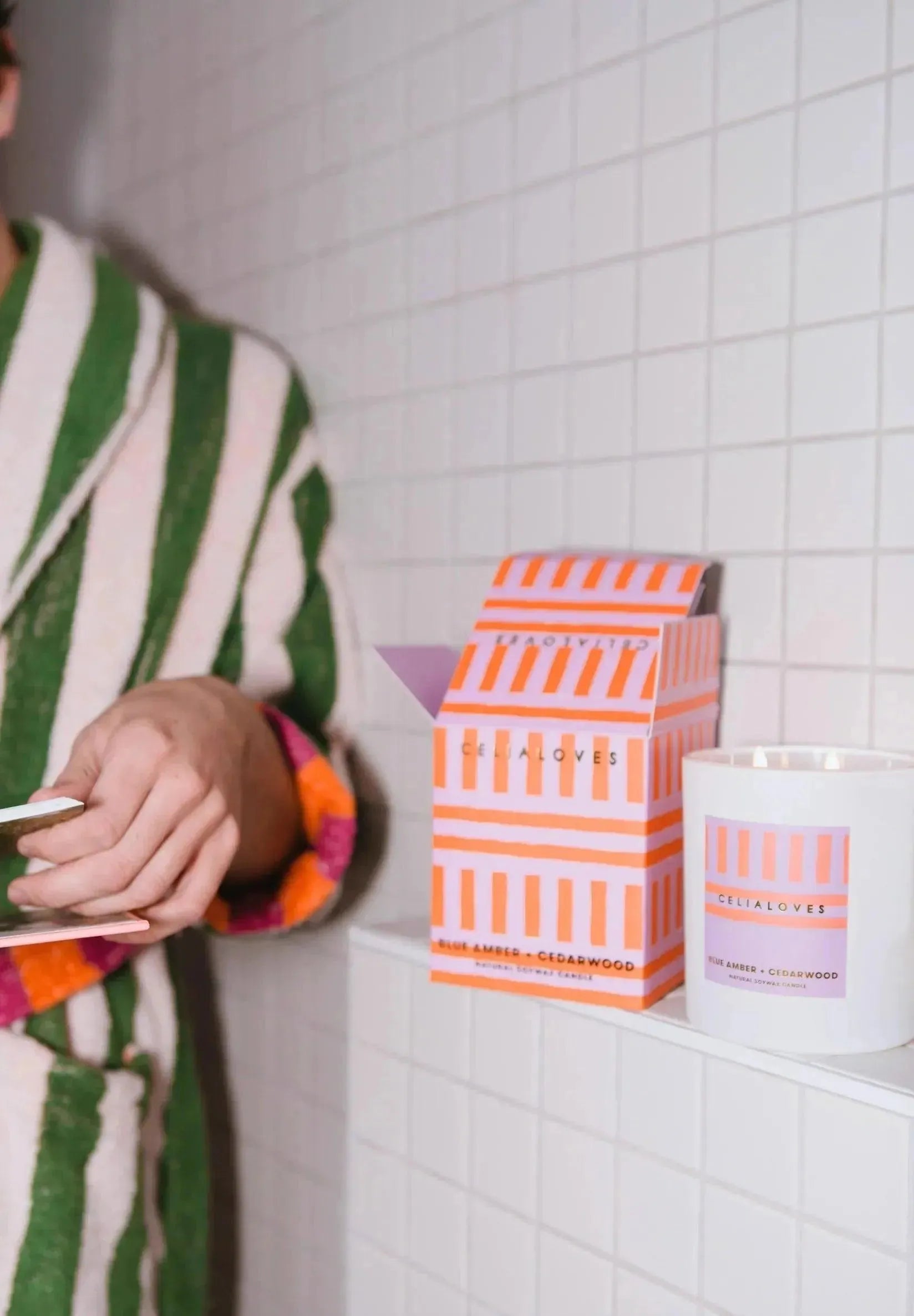 blue amber and cedarwood by celia loves