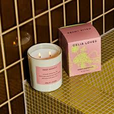 pistachio and caramel candle by celia loves