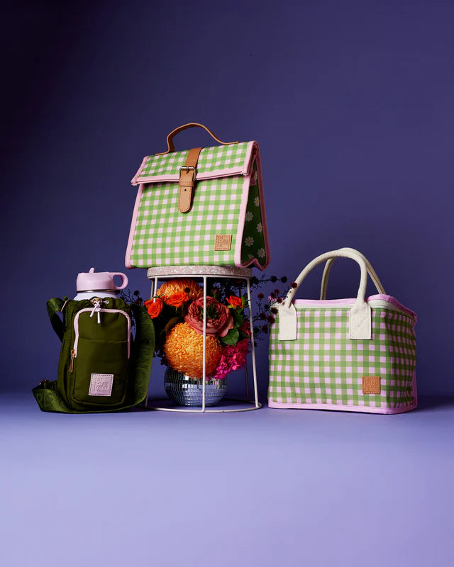 khaki water bottle bag