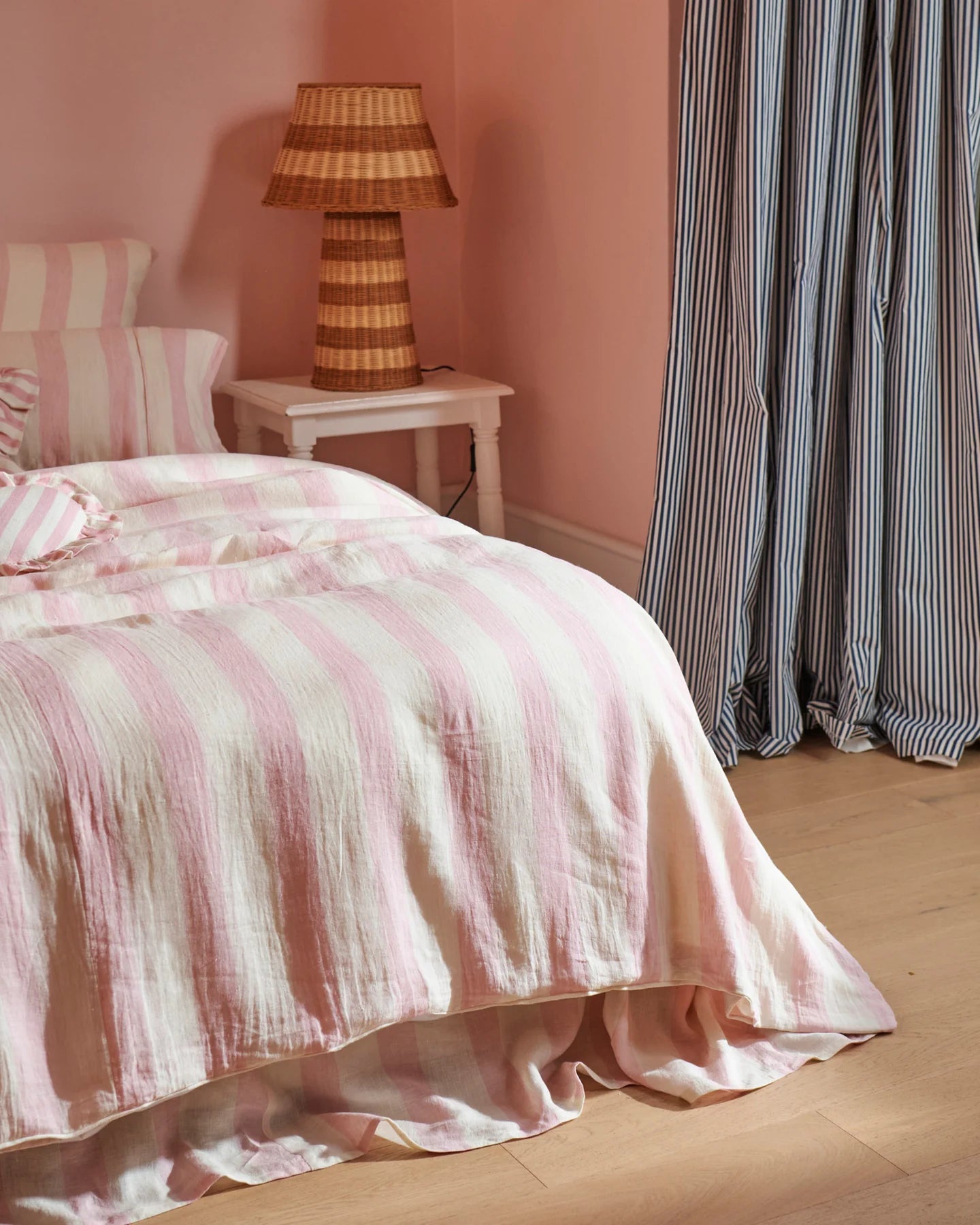 candy stripe king size flat sheet