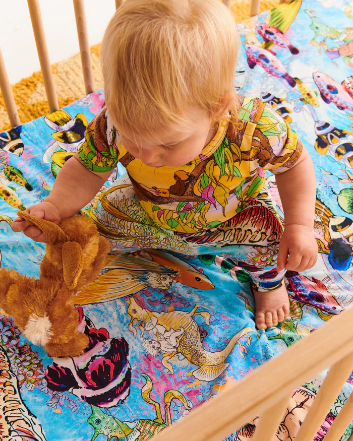 Baby short sleeve romper by Kip & Co in collaboration with May Gibbs