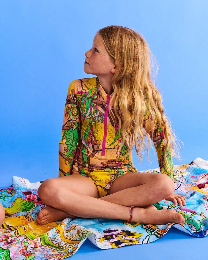 Sunrise Delight Long Sleeve Swimming costume