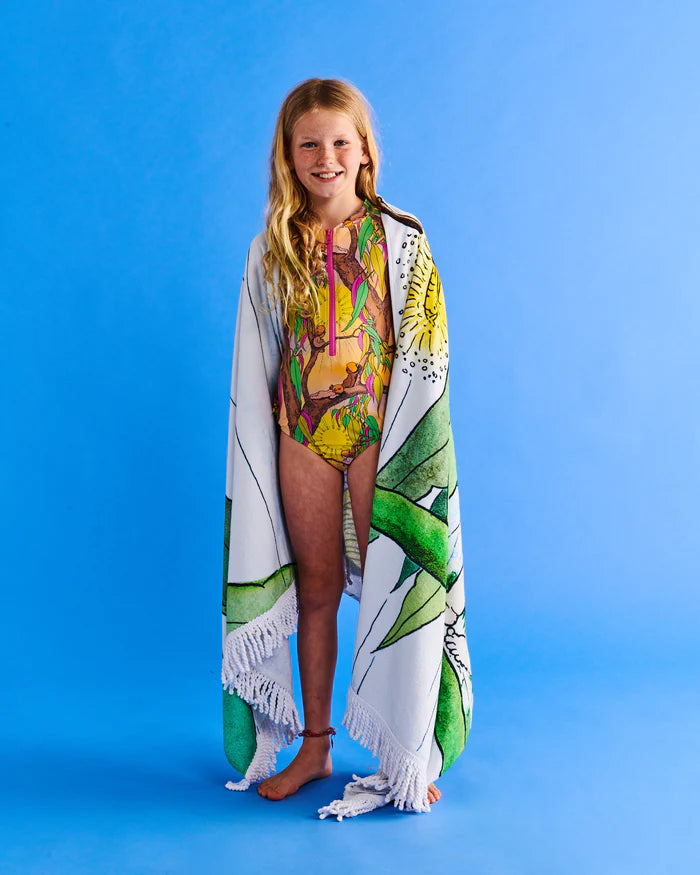 Girls long sleeve swimming costume