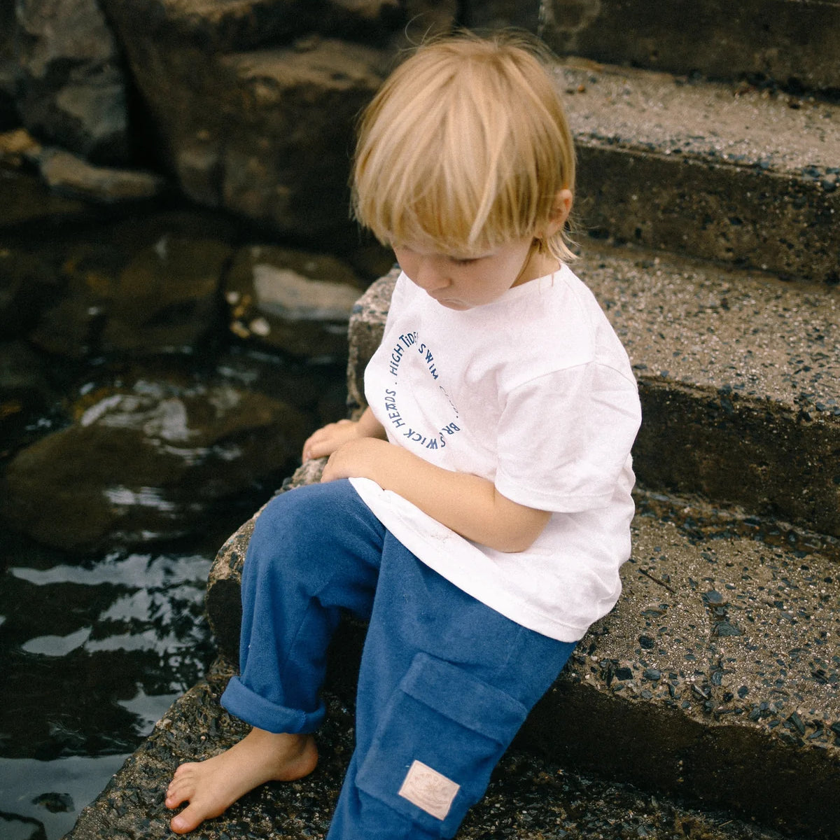 kids terry cargo pant atmosea
