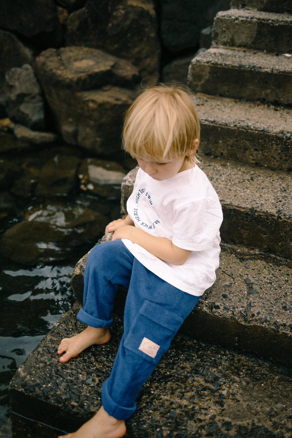 kids terry cargo pant atmosea