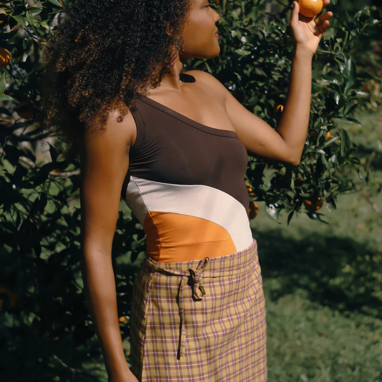 One Shoulder Romper – Sunset by Atmosea