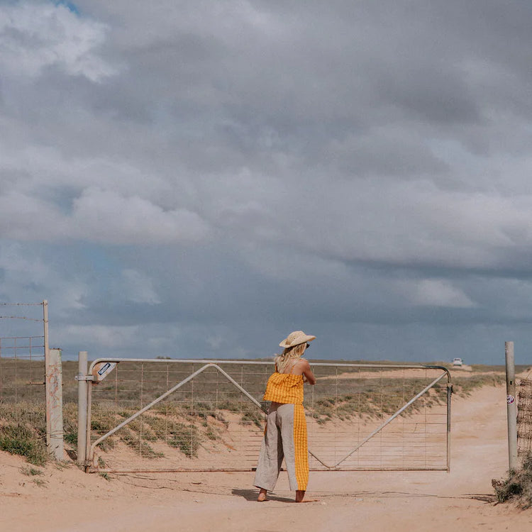 Patchwork Pant Ginger Gingham by Atmosea