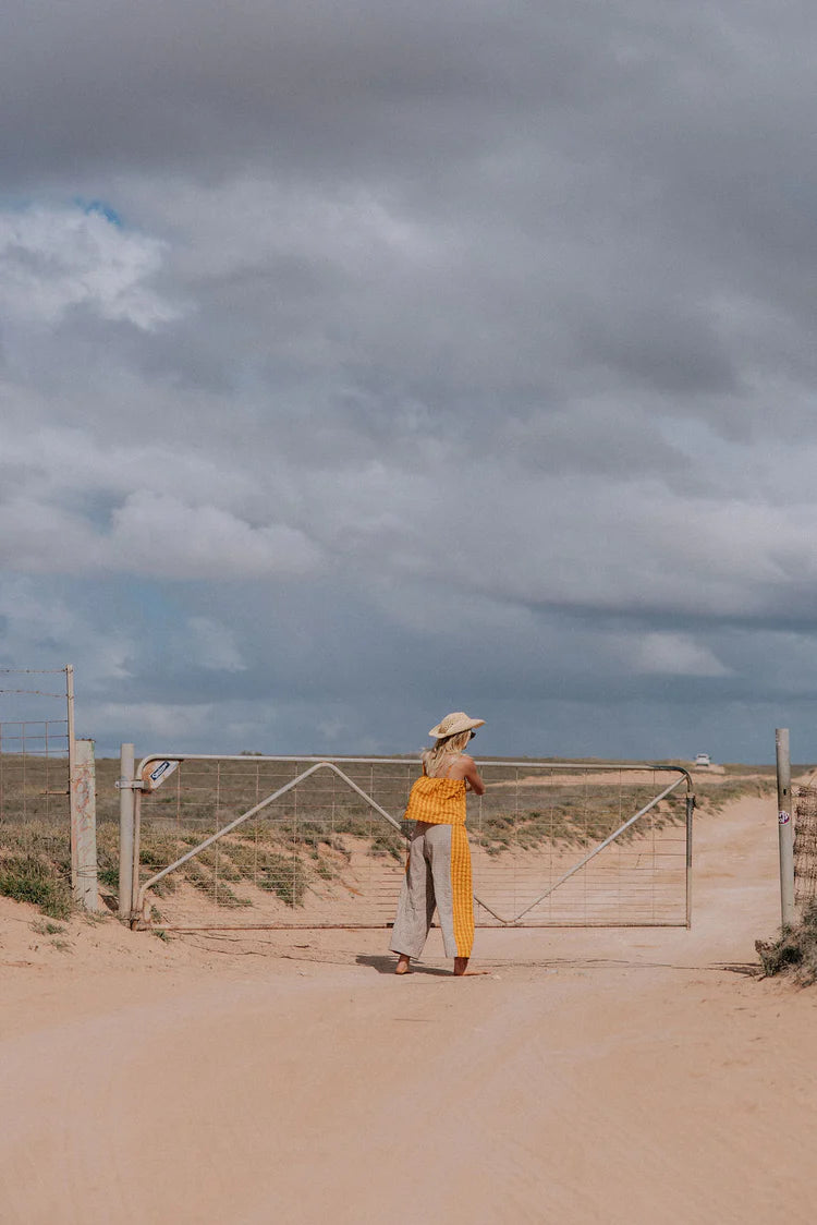 Patchwork Pant Ginger Gingham by Atmosea