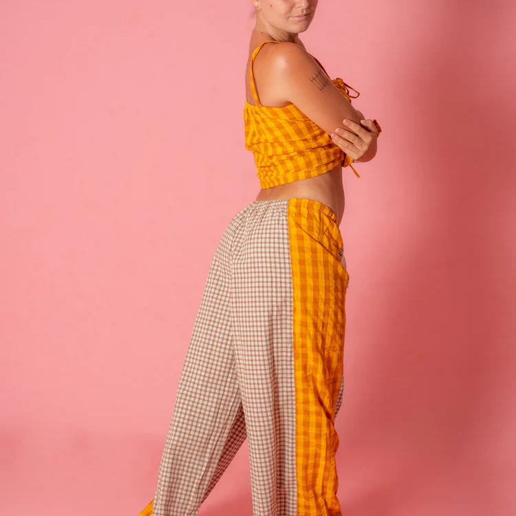 Patchwork Pant Ginger Gingham by Atmosea