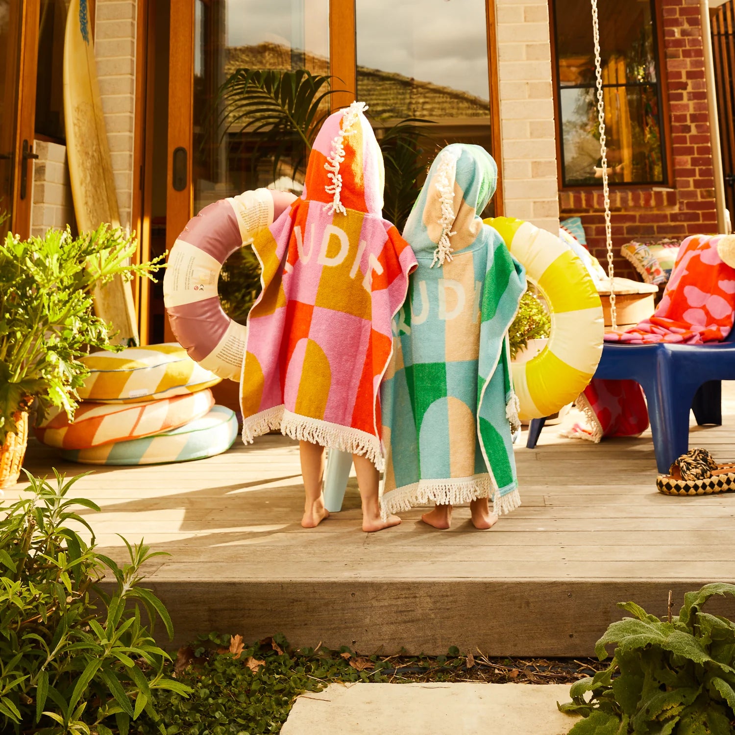 Redondo Hooded Towel - Perilla / Paprika by