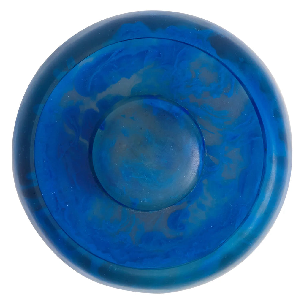 resin halleck canister lapis blue by Sage & Clare top view of canister