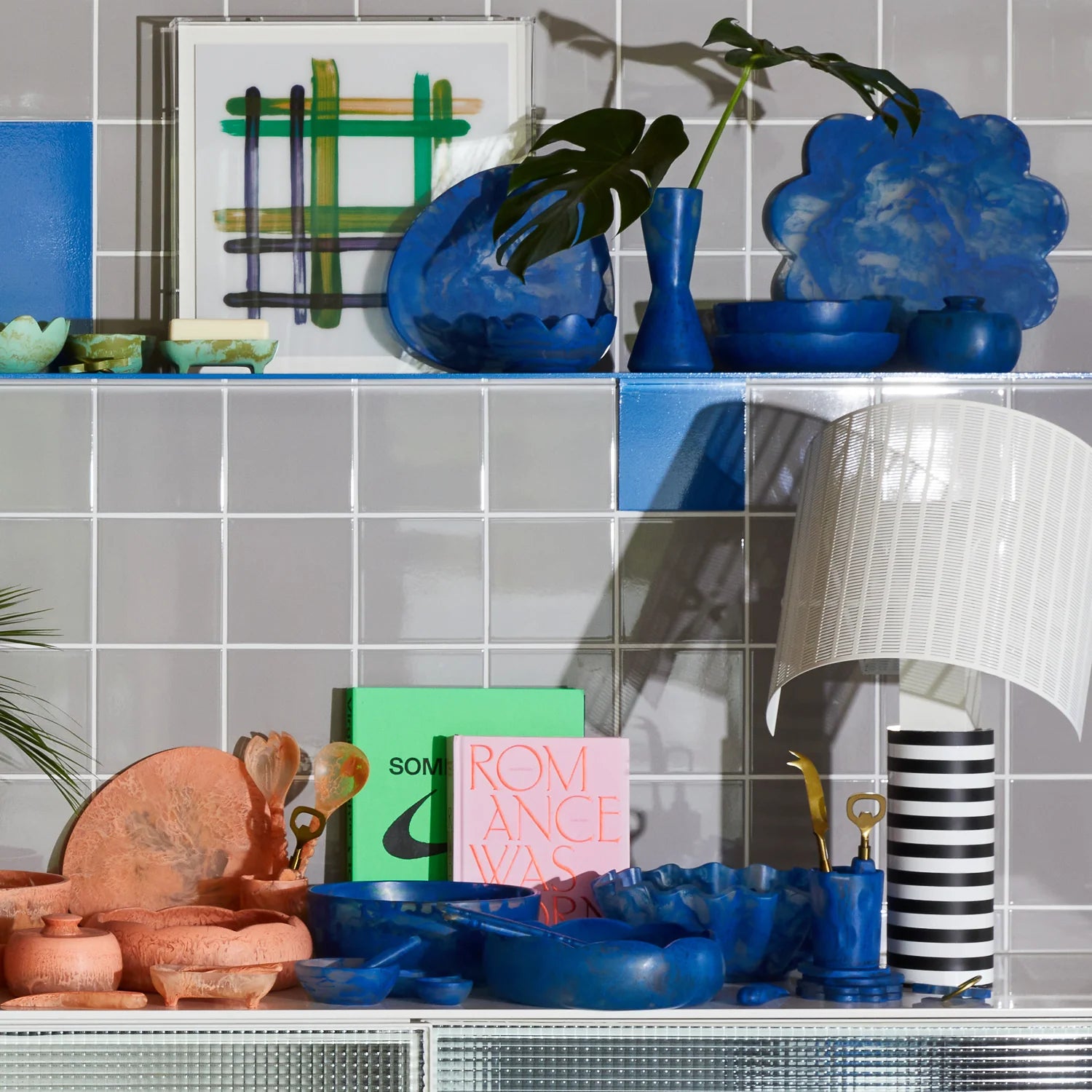 resin halleck canister lapis blue by Sage & Clare