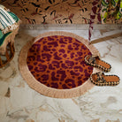 round leopard print bath mat by Sage & Clare