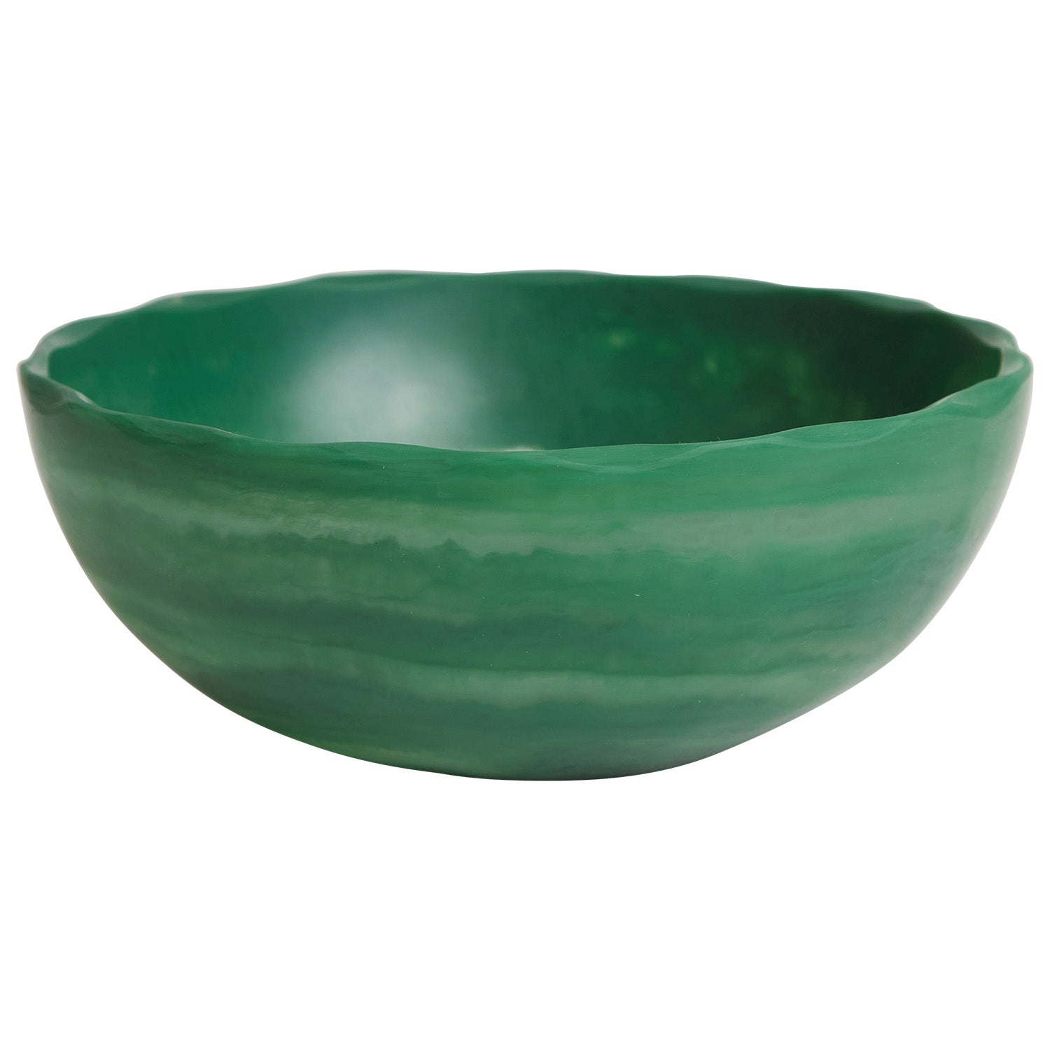 sloane resin bowl in forest green
