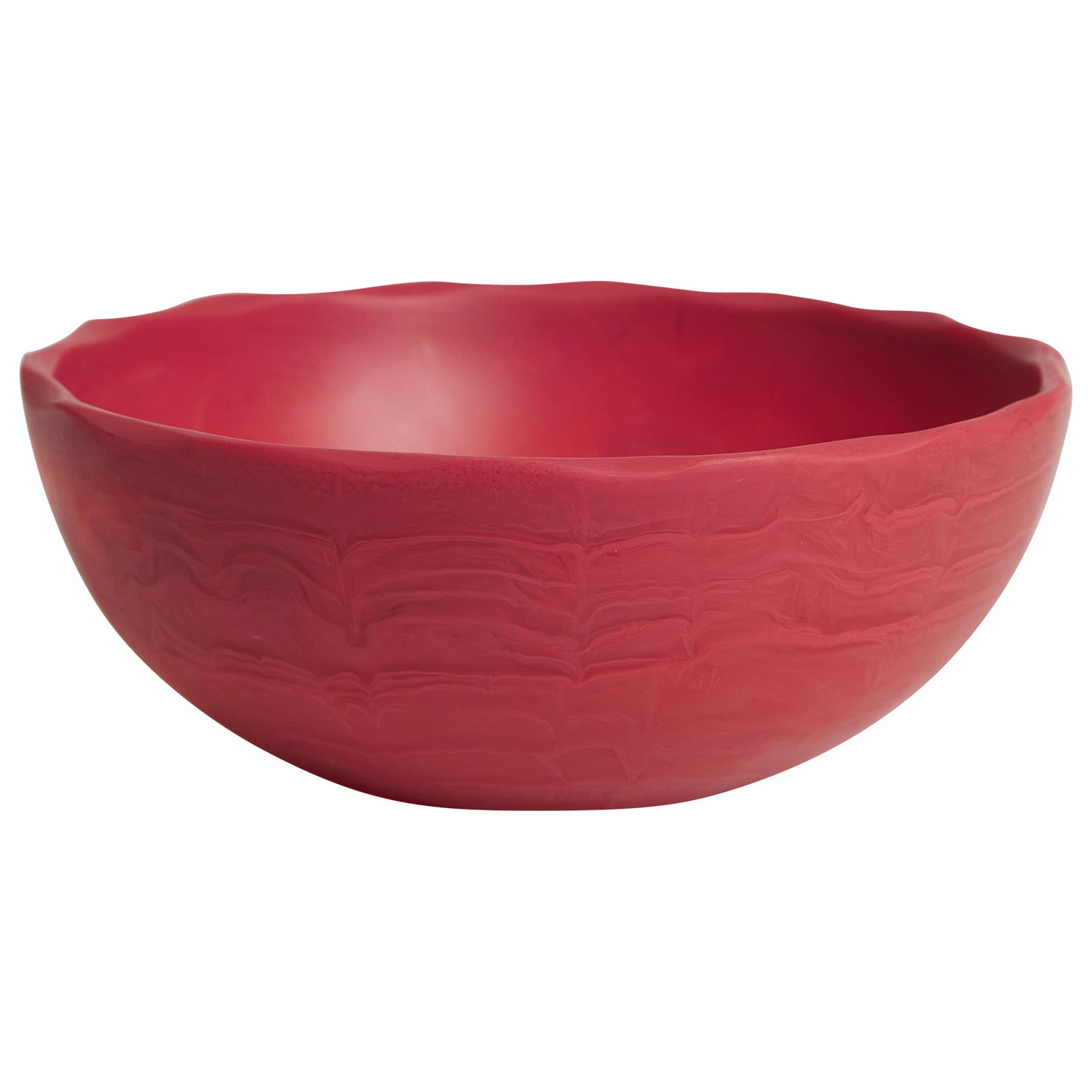 sage and clare raspberry red resin bowl
