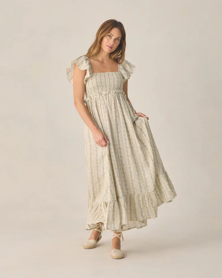 Women's Francesca Dress Blue Floral by Rylee & Cru