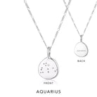 Zodiac Necklace Sterling Silver by Linda Tahija - Aquarius