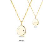 Zodiac Aries Necklace Gold by Linda Tahija