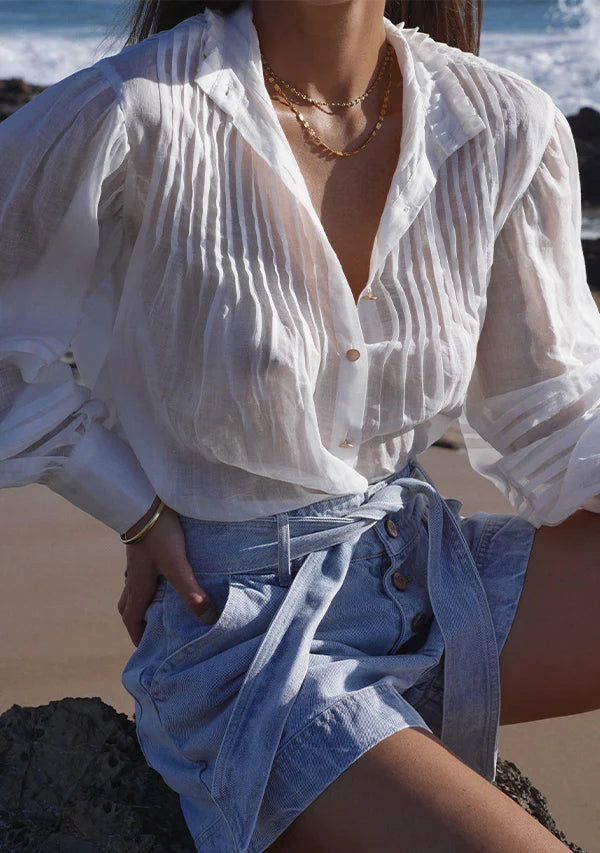 Aaliyah Blouse Ivory by Mos The Label