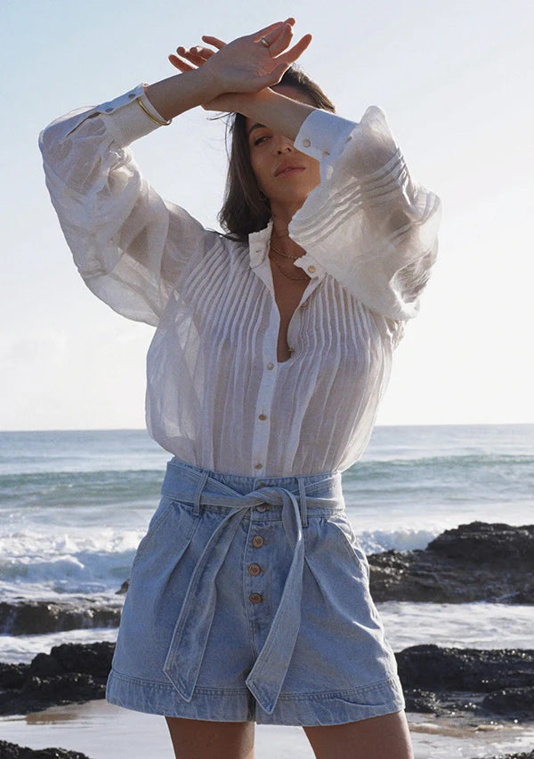 Aaliyah Blouse Ivory by Mos The Label