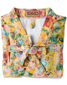 Abundance Marigold Printed Terry Bath Robe by Kip & Co