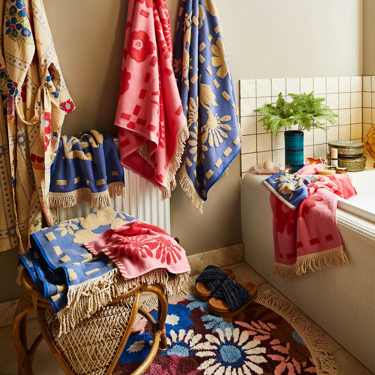 Sage and Clare Luna collection featuring bath towels