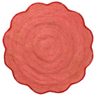 back detail of Alessa Jute Rug – Hibiscus by Sage & Clare