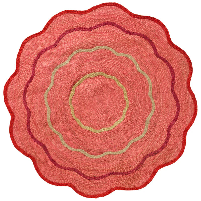 Alessa Jute Rug – Hibiscus by Sage & Clare