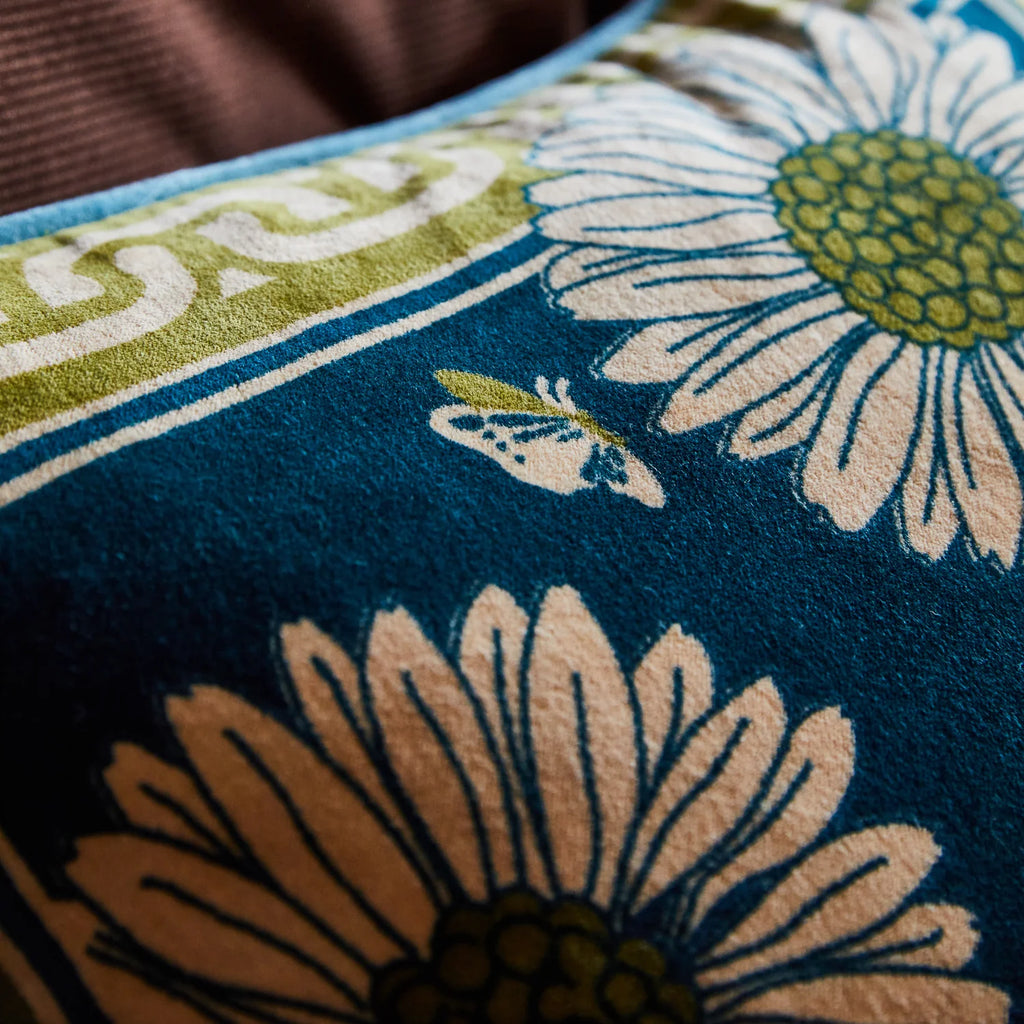 Aletha Velvet Cushion by Sage & Clare close up details