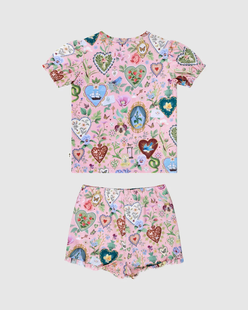 All My Hearts Plume Sleep Set in Parfait Pink by Fleur Harris - girl Fleur Harris Pyjamas