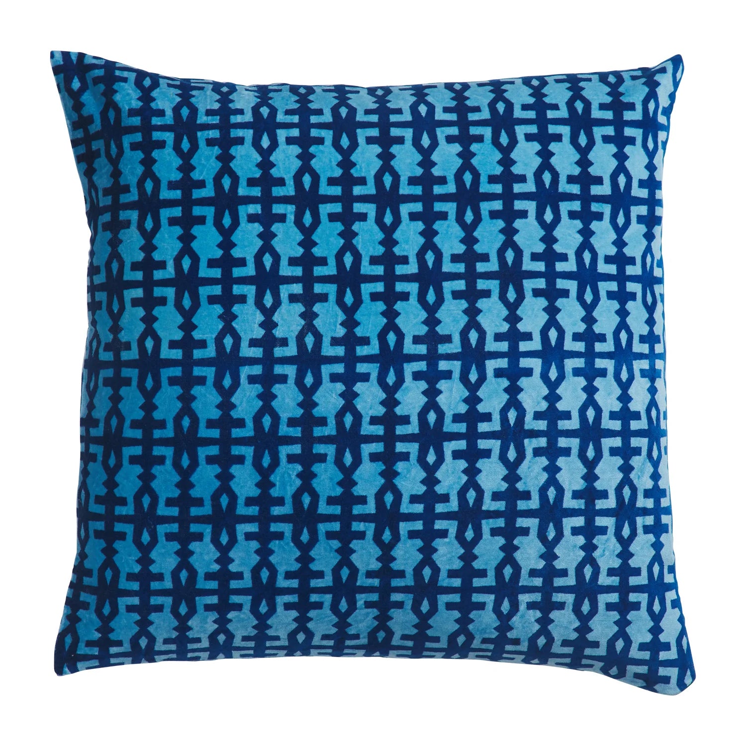 The Amata velvet cushion in Blue Jean by Sage and Clare