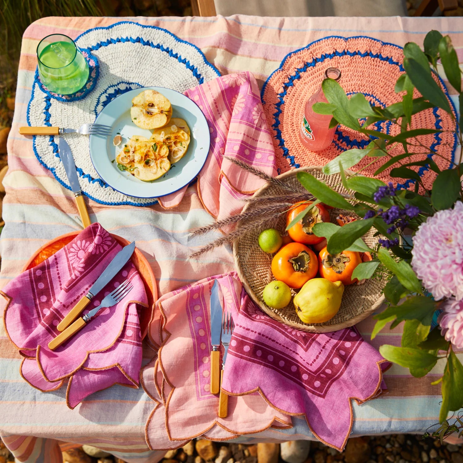 Amer Napkin Set and Crochet Placemats by Sage and Clare