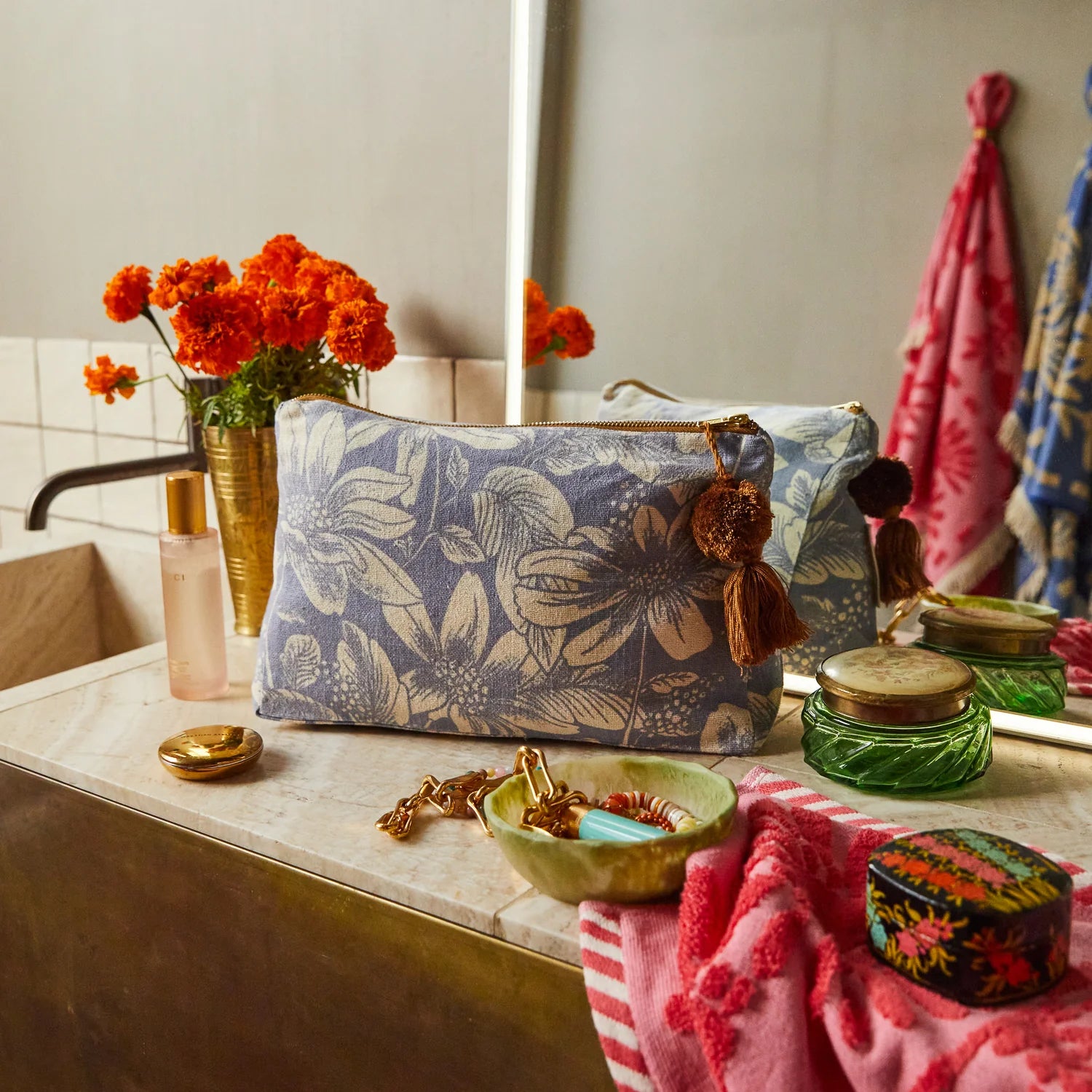 Amrita cosmetic bag by sage and clare