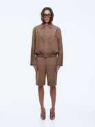 Ana Suede Bomber Toffee by Ena Pelly