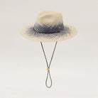 Anahita - Marine by Helen Kaminski: blue & white hand woven fedora made in Ecuador