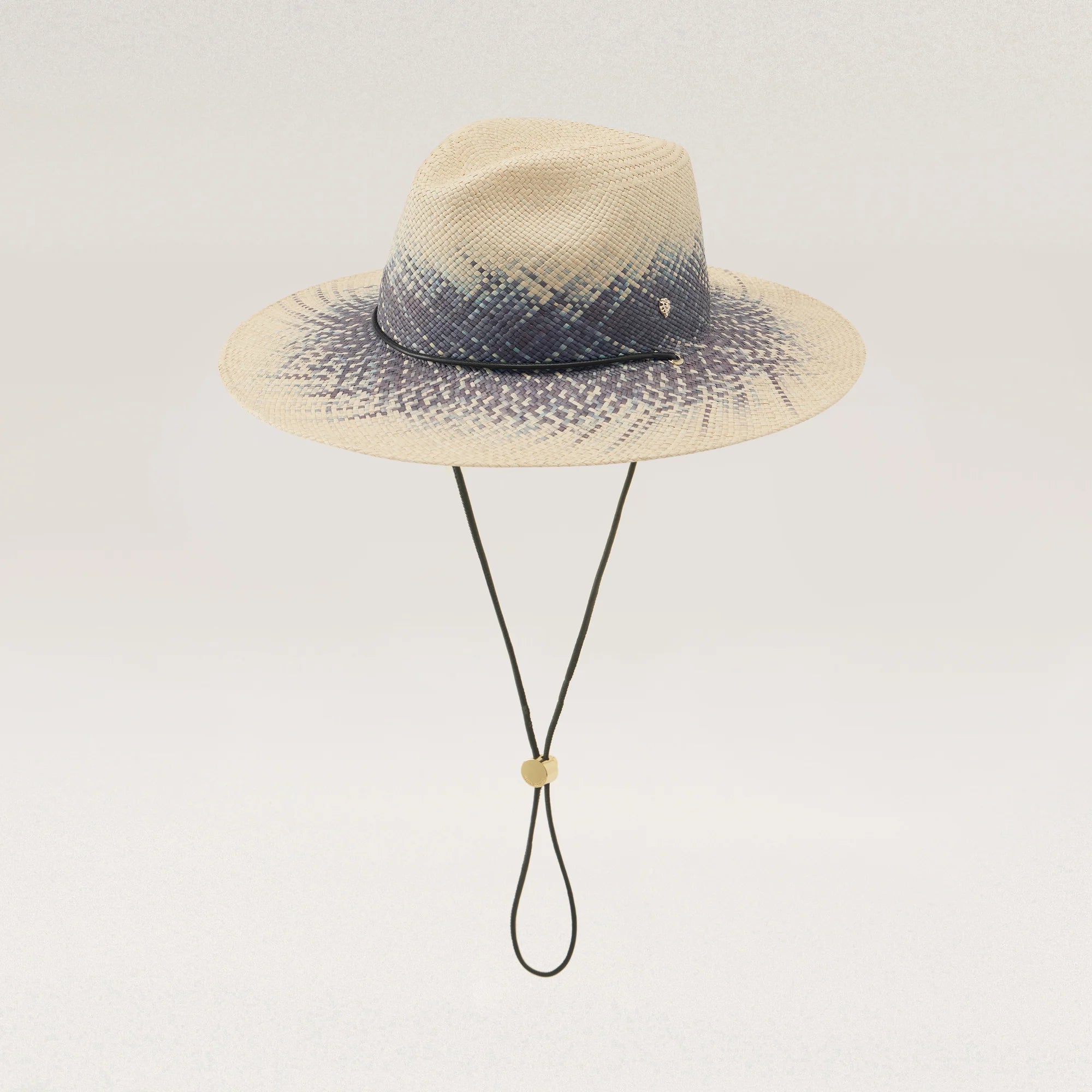 Anahita - Marine by Helen Kaminski: blue & white hand woven fedora made in Ecuador