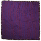 Overhead view of complete Andrea Velvet Bedcover showing tiger snake and moon print with fringe edges