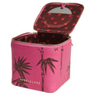 Removable compact mirror feature of Aneta vanity case for convenient touch-ups